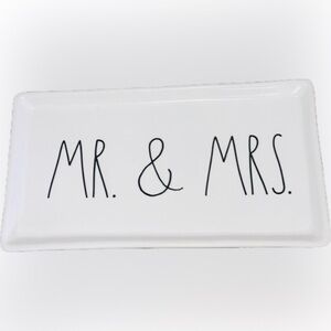 Rae Dunn (Artisan Collection) “Mr. & Mrs.” Trinket Tray…